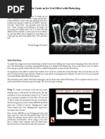 How To Create An Ice Text Effect With Photoshop