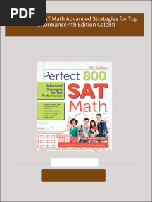 Full Download Perfect 800 SAT Math Advanced Strategies for Top Performance 4th Edition Celenti PDF DOCX