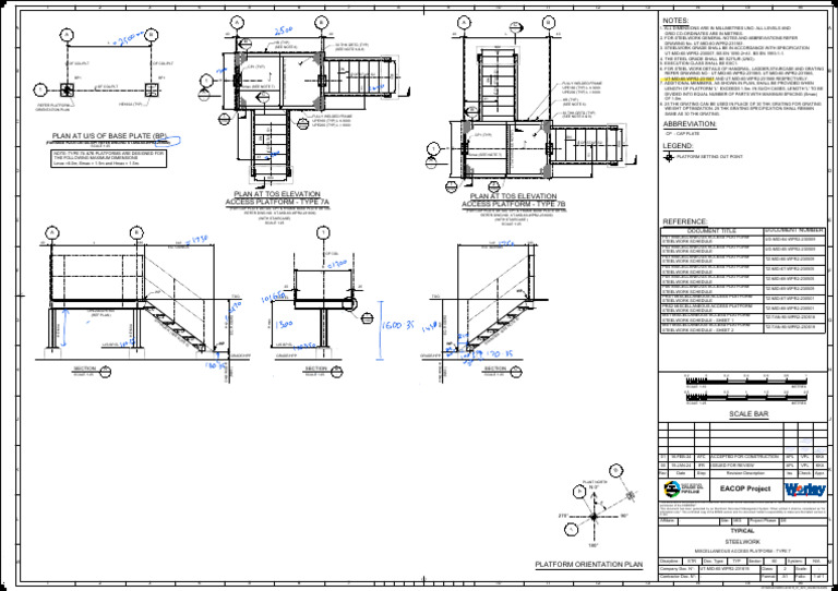 EACOP Project Access Platform Design | PDF | Stairs | Garden Features