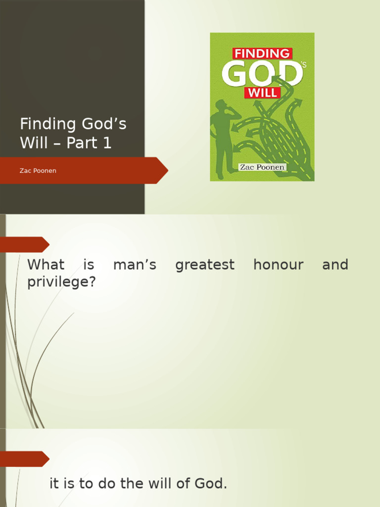 Understanding God's Will for Your Life | PDF