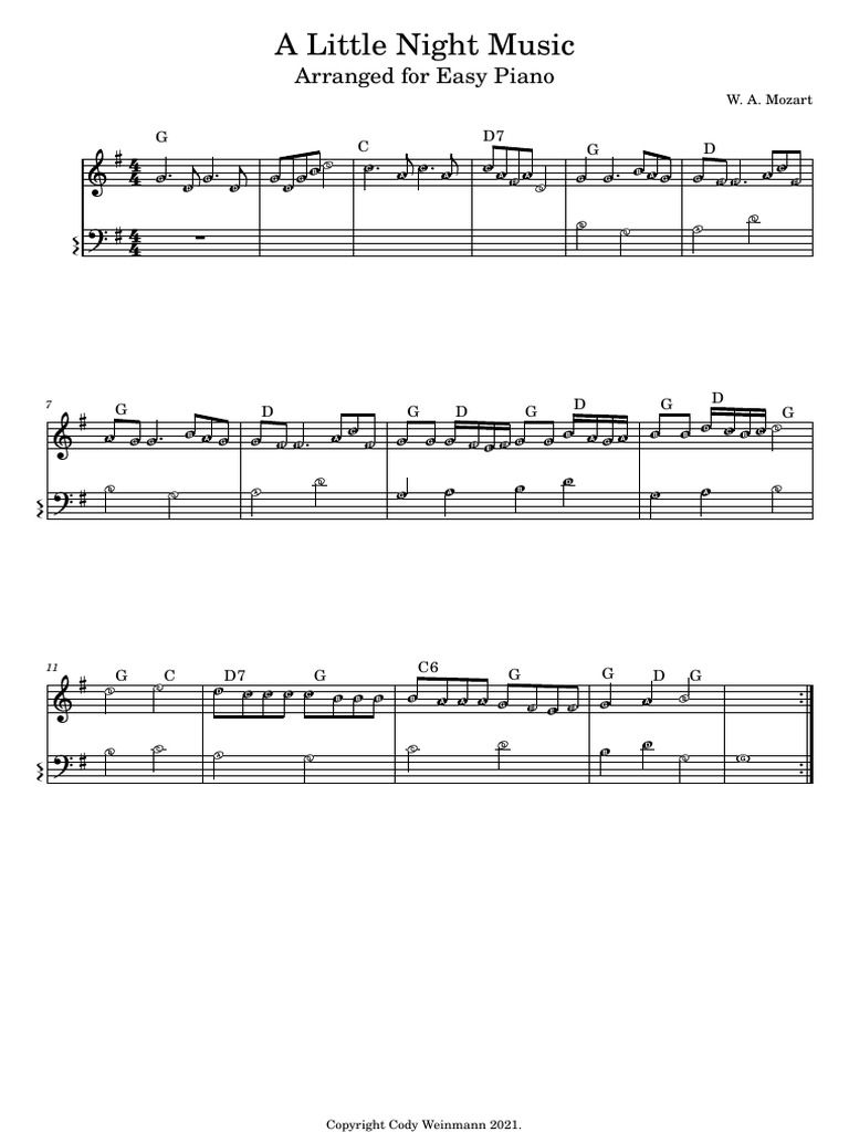 A Little Night Music Mozart PDF