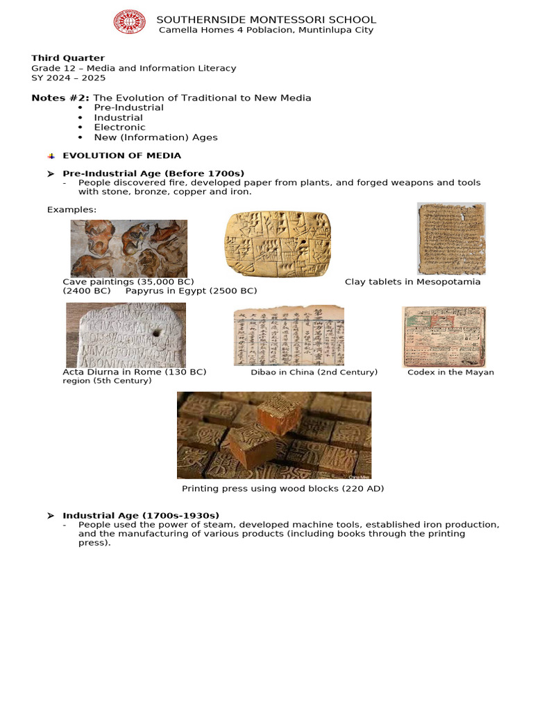 NOTES 2 The Evolution of Traditional To New Media | PDF | Information ...