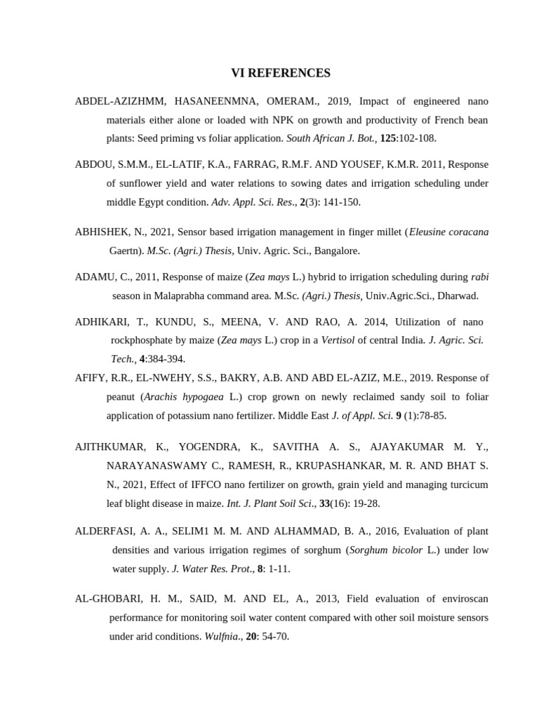 REFERENCE AND APPENDIX | PDF | Maize | Fertilizer