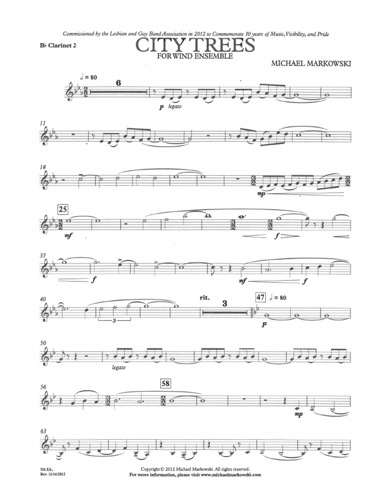 City Trees - Clarinet 2 | PDF