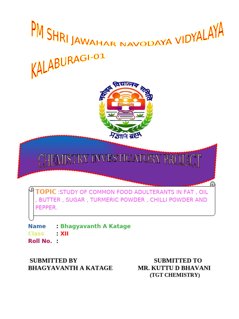Sandeep Front Page Chem | PDF