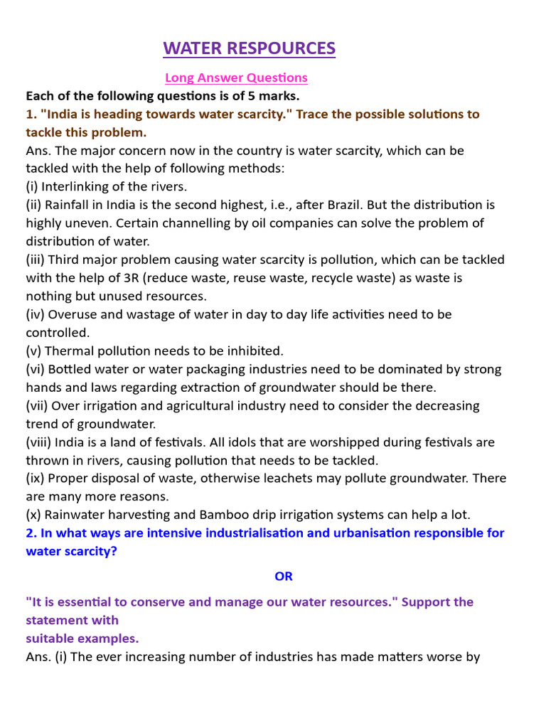 Water Scarcity Solutions in India | PDF | Dam | Water Scarcity