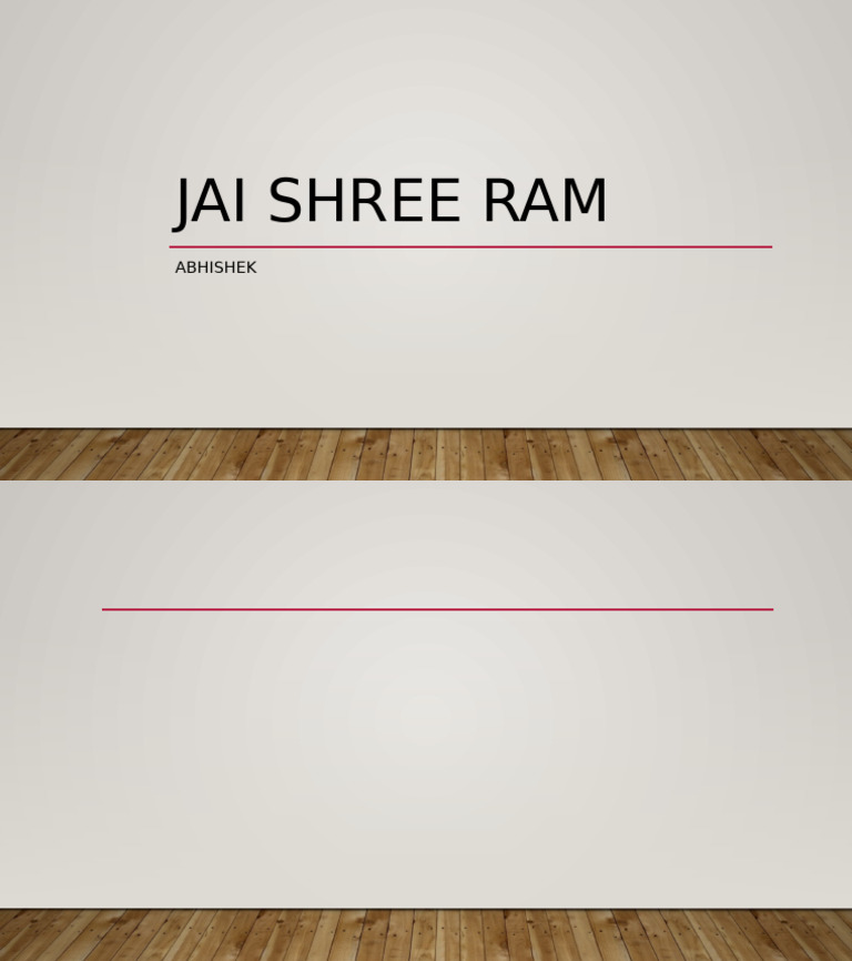 JAI SHREE RAM - Abhishek Insights | PDF