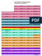 University Schedule For Regular Student Second Term 1432/1433 H