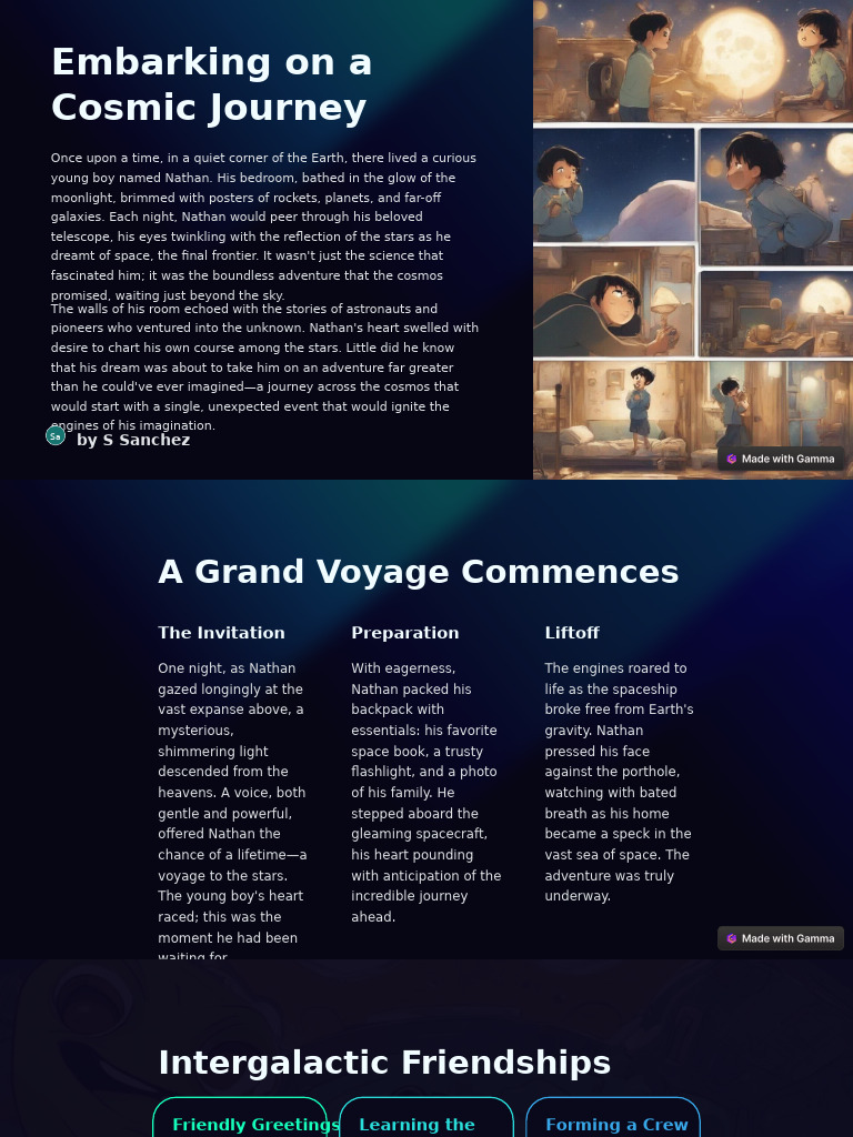 Embarking On A Cosmic Journey | PDF | Outer Space | Physical Sciences