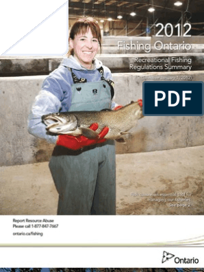 2012 Ontario Fishing Regs, PDF, Angling
