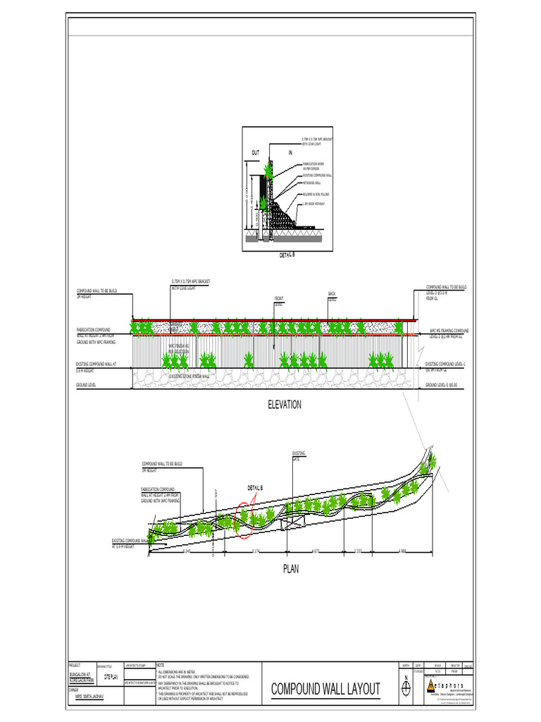 (130923) - Smita Mam-Kp Bungalow - Compound Wall Layout | PDF ...