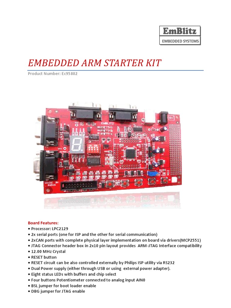 Embedded ARM Starter Kit | PDF | Embedded System | Arm Architecture