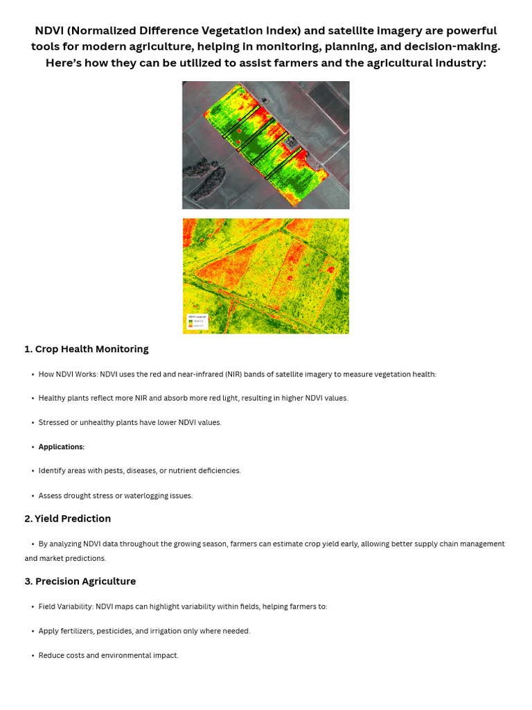 Ndvi Satellite Imagery: Ndvi Meaning – OYOU