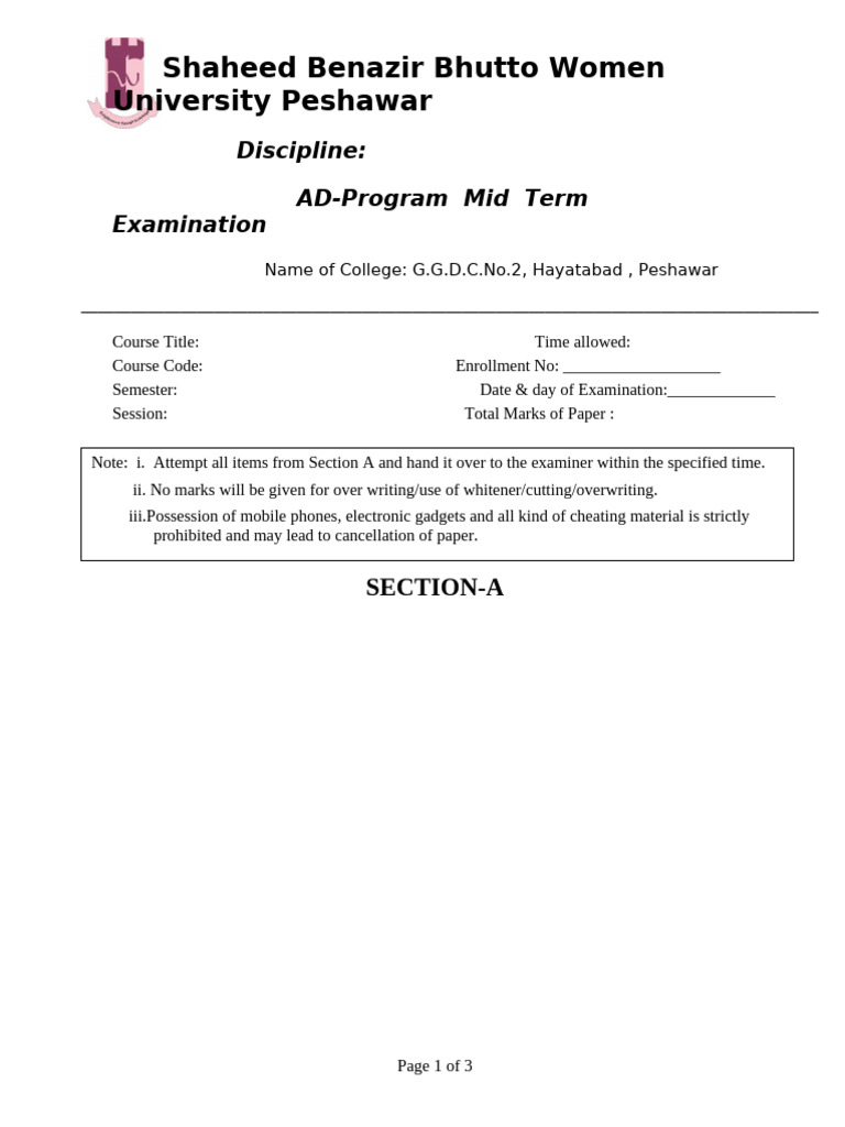 Mid Term PPR | PDF