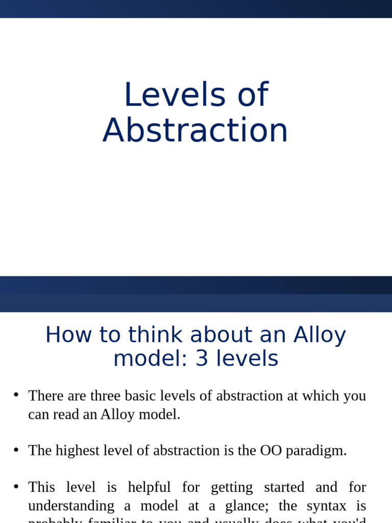 Levels of Abstraction | PDF | Class (Computer Programming) | Object ...