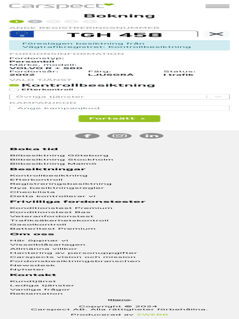 Boka tid hos Carspect bilbesiktning | PDF