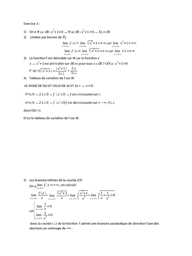 Exercice 1.docx Soft Solution | PDF | Géométrie | Analyse mathématique
