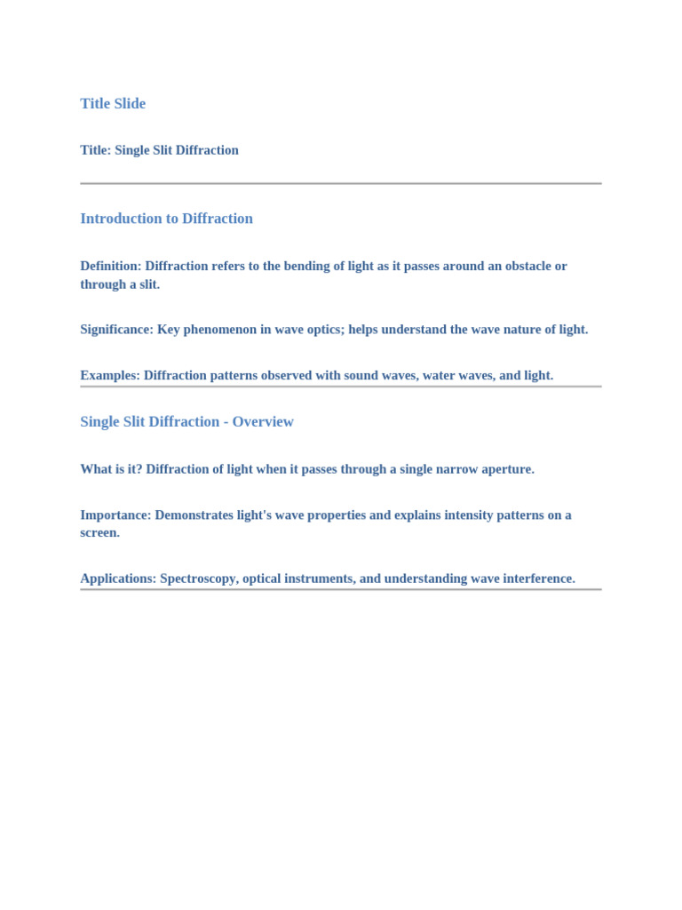 Title Slide | PDF | Diffraction | Wavelength