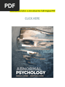Abnormal Psychology 11th Edition TEXTBOOK PDF