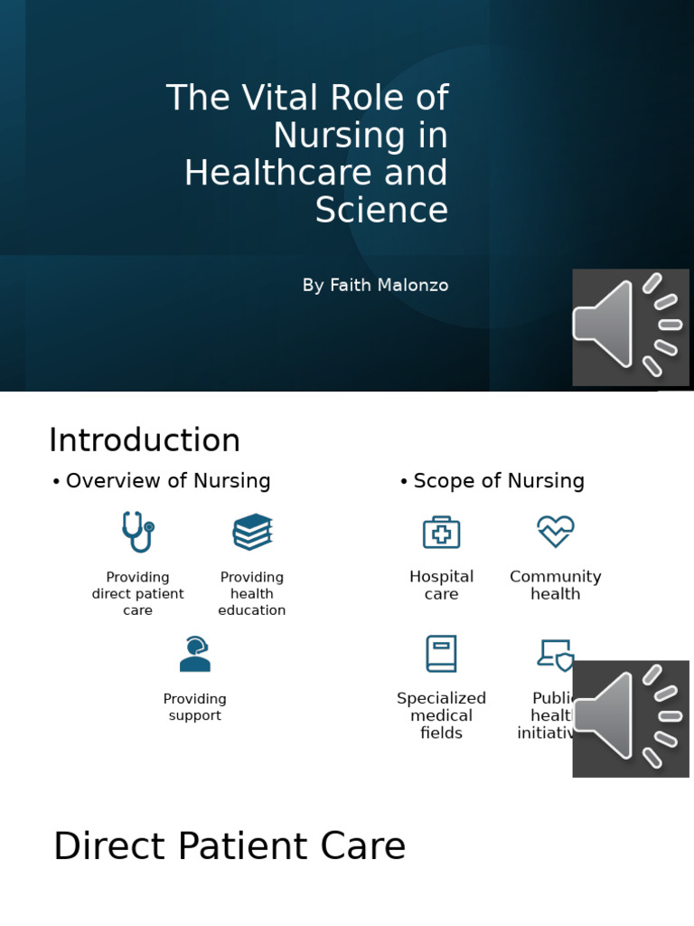 The Vital Role of Nursing in Healthcare and Science | PDF