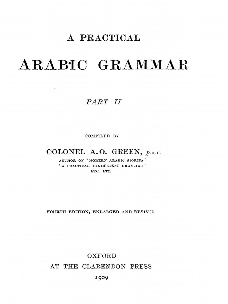 2015.12370.A Practical Arabic Grammar Part 2 | PDF