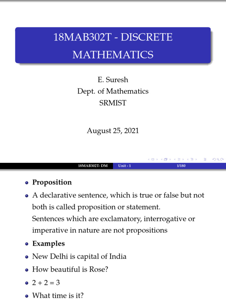 Unit 3 DM | PDF | Proposition | Mathematical Proof