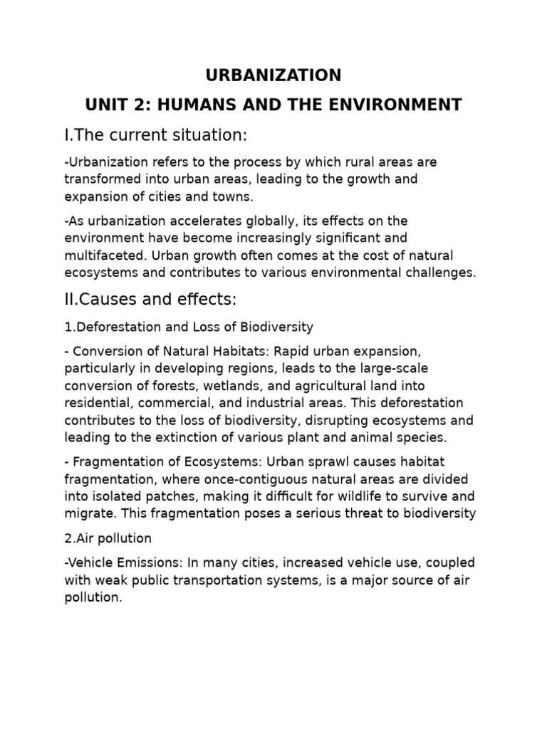 Urbanization 1 Pdf Climate Change Urbanization