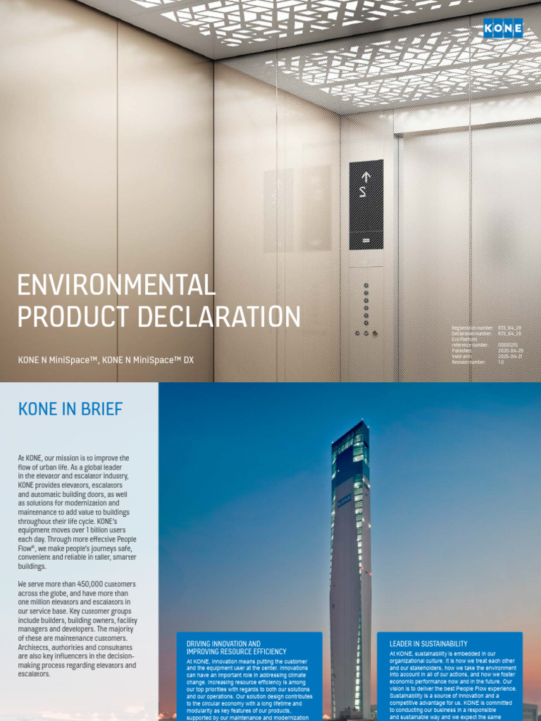 KONE N MiniSpace EPD 22-03 tcm146-96115 | PDF | Life Cycle Assessment ...