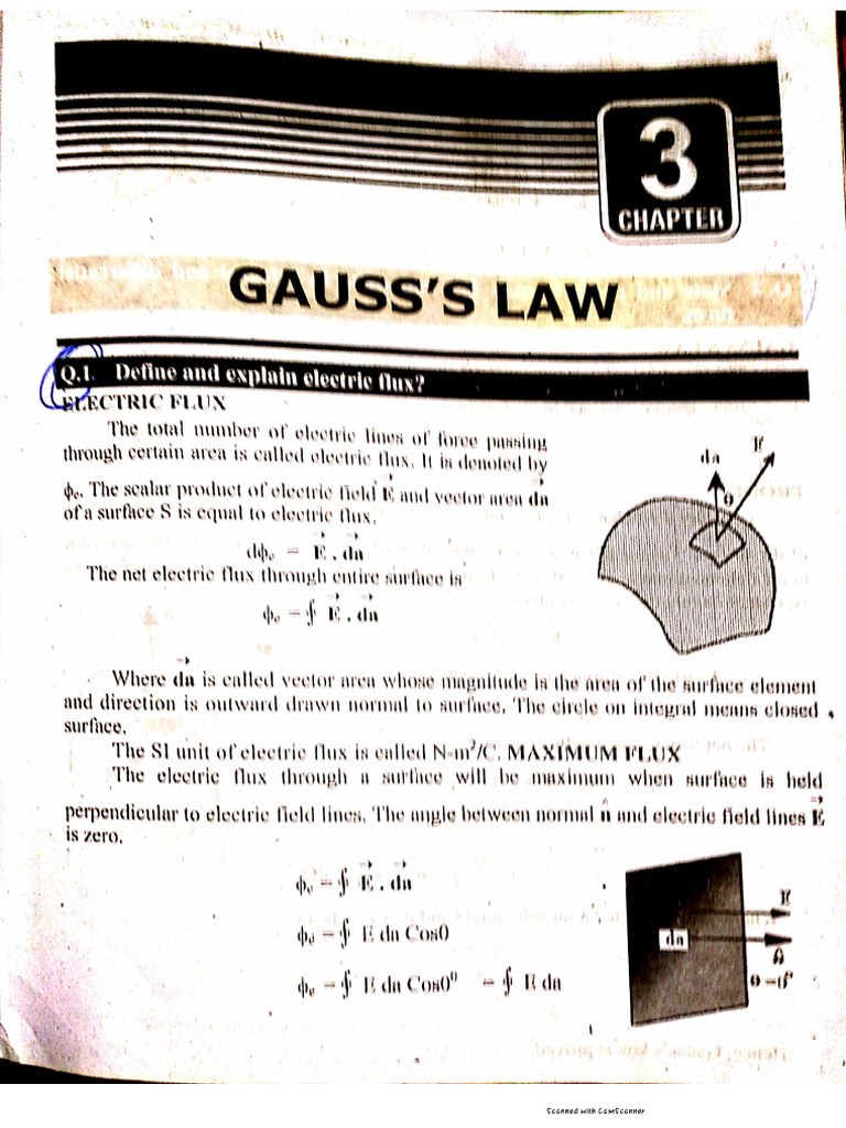 Gauss Law And Its Applications Pdf