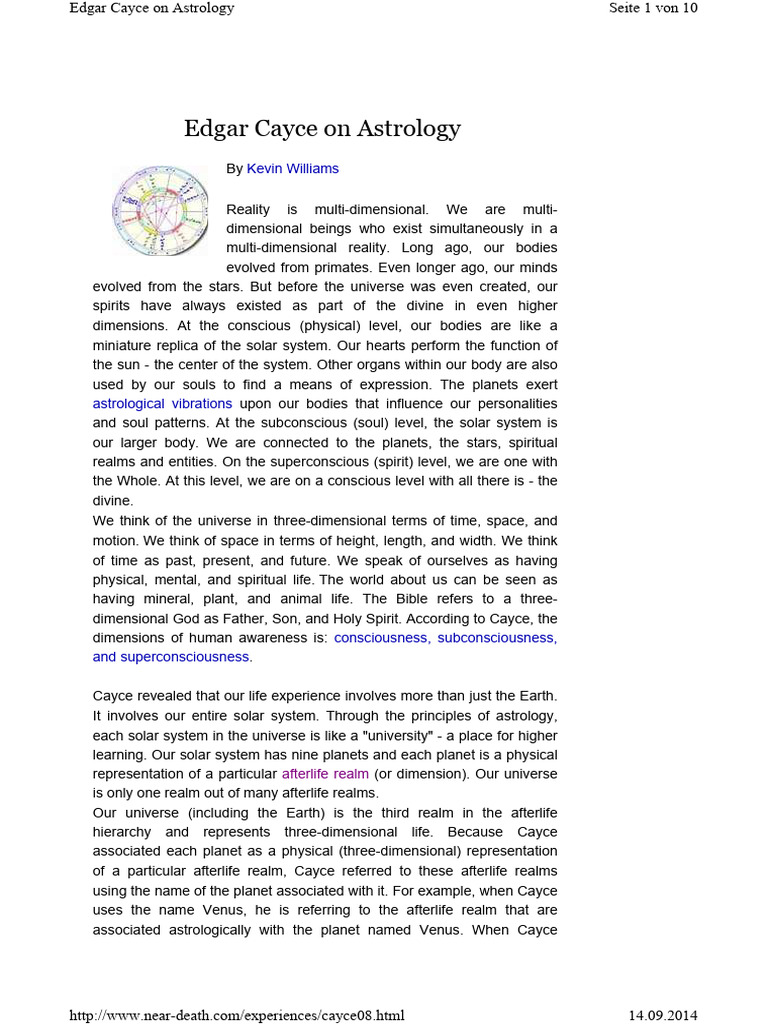 Edgar Cayce Astrologie Compress PDF In Astrology Afterlife
