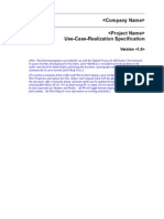 Use Case Realization Document