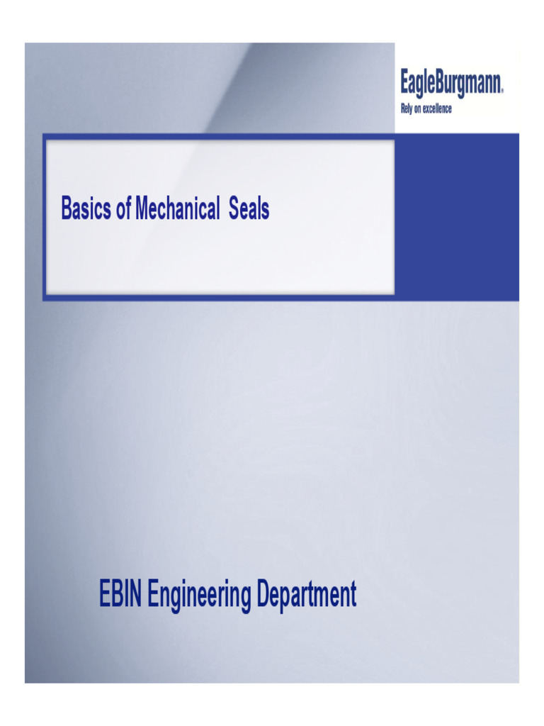 Seal basics pdf pump mechanical engineering