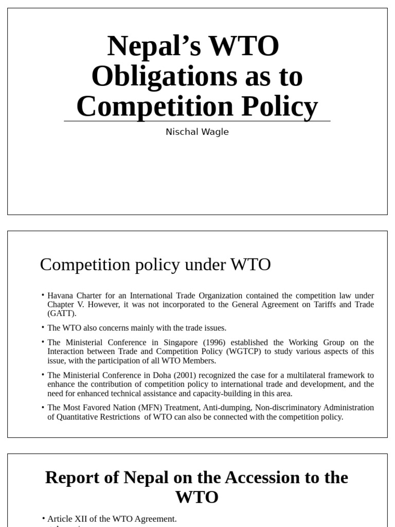 2.4 WTO OBLIGATIONS | PDF | World Trade Organization | Most Favoured Nation