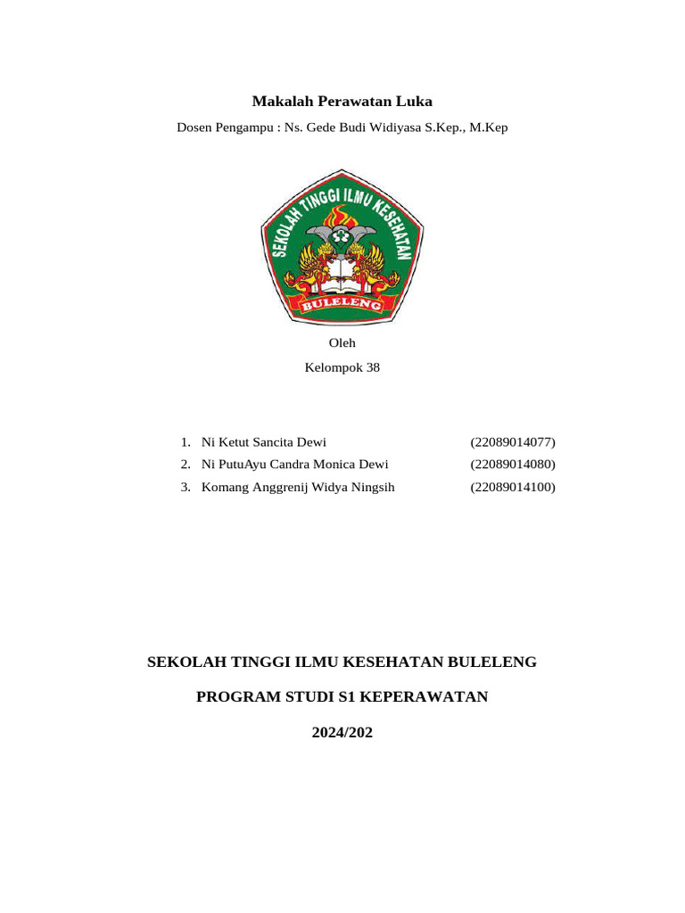 Panduan Perawatan Luka untuk Keperawatan | PDF