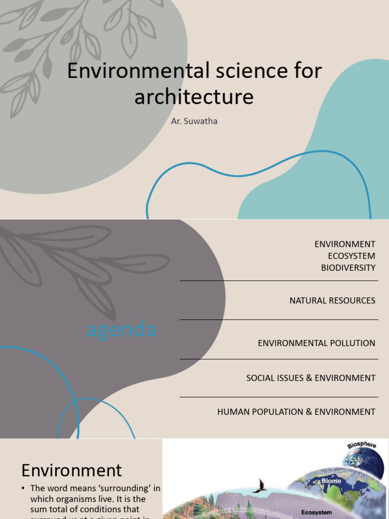 Environmental Science for Architects | PDF | Ecosystem | Natural ...