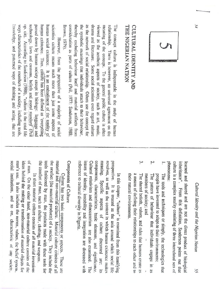 Cultural Identity and The Nigerian Nation | PDF