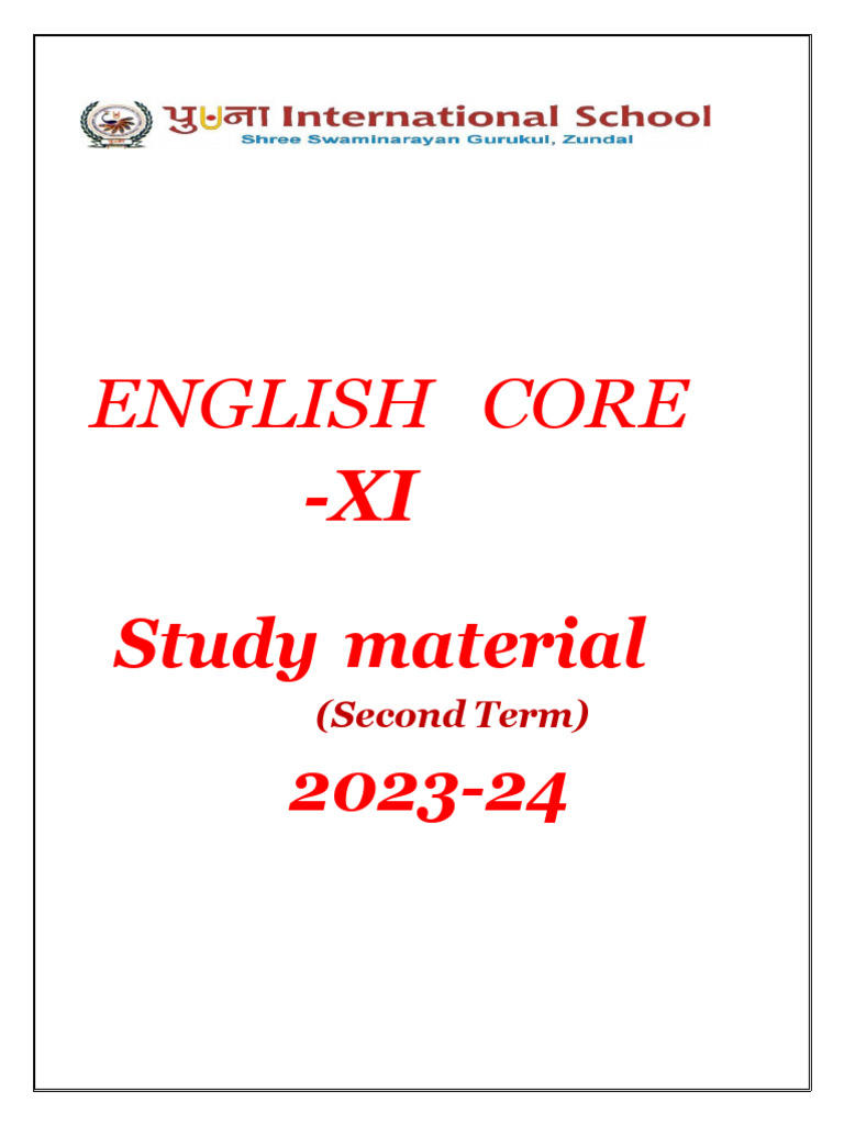 English Core XI Study Material | PDF | Breathing