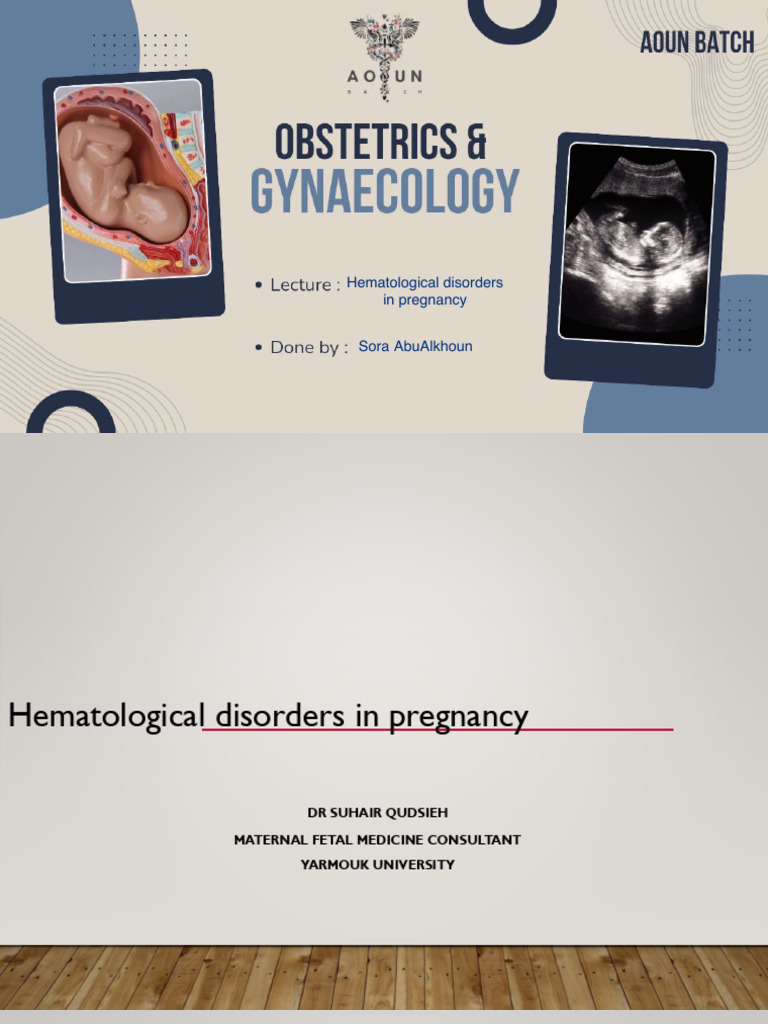 Hematological Disorders in Pregnancy | PDF | Anemia | Medical Specialties