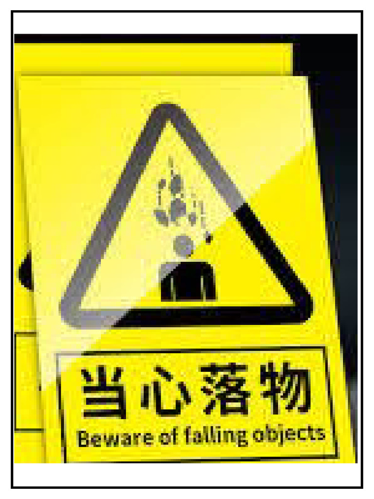 A3 - Caution Falling Objects Risk-Chinese | PDF