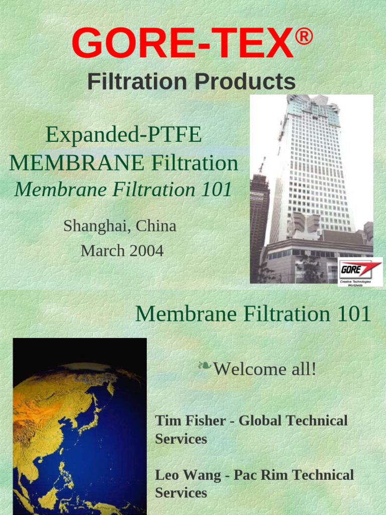 1a GORE-TEX 101 Training | PDF | Filtration | Chemical Engineering
