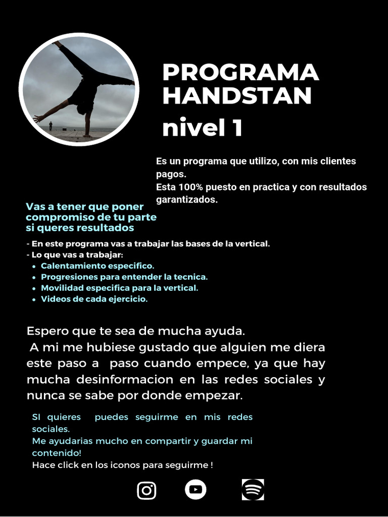 Handstand Nivel 1 Por Facuchaverosw | PDF