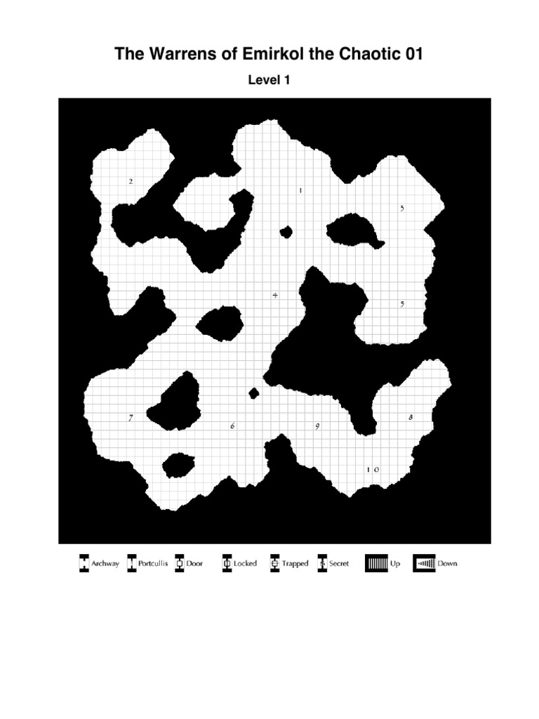 Emirkol Dungeon Layout & Monsters Guide | PDF