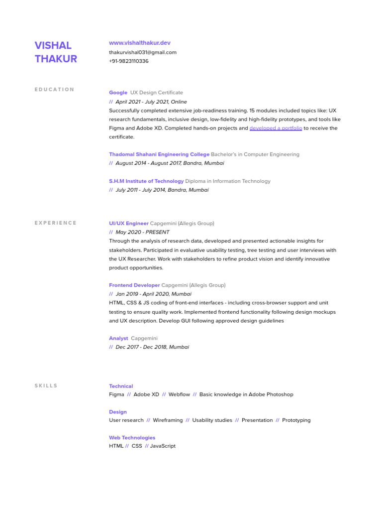 60f41e4d7df7315e35ebe291 vishal thakur resume ui designer level pdf