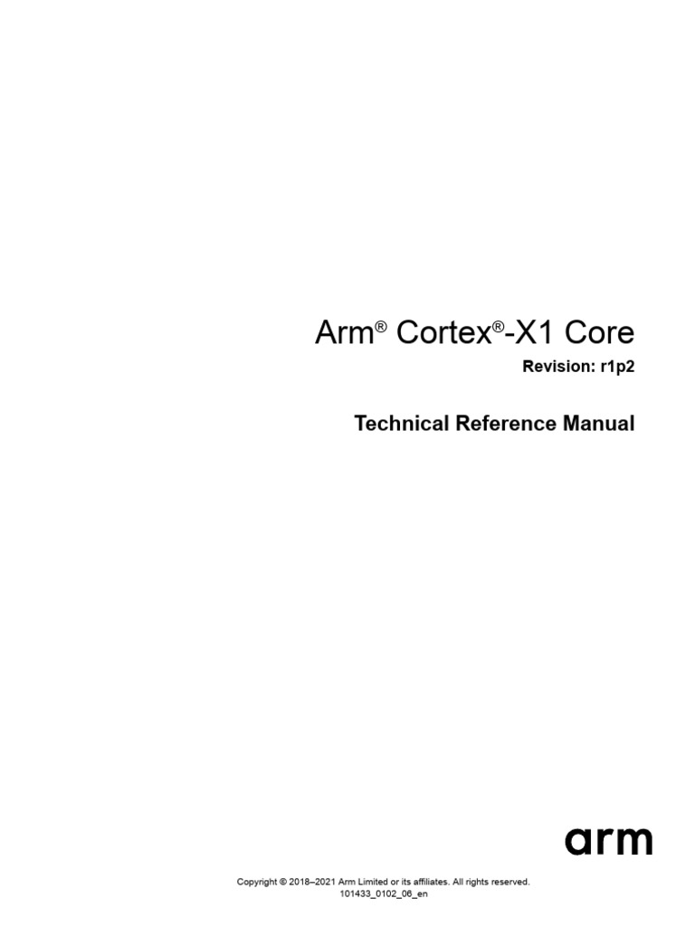 Arm Cortex-X1 Core Technical Manual | PDF | Patent | Trademark