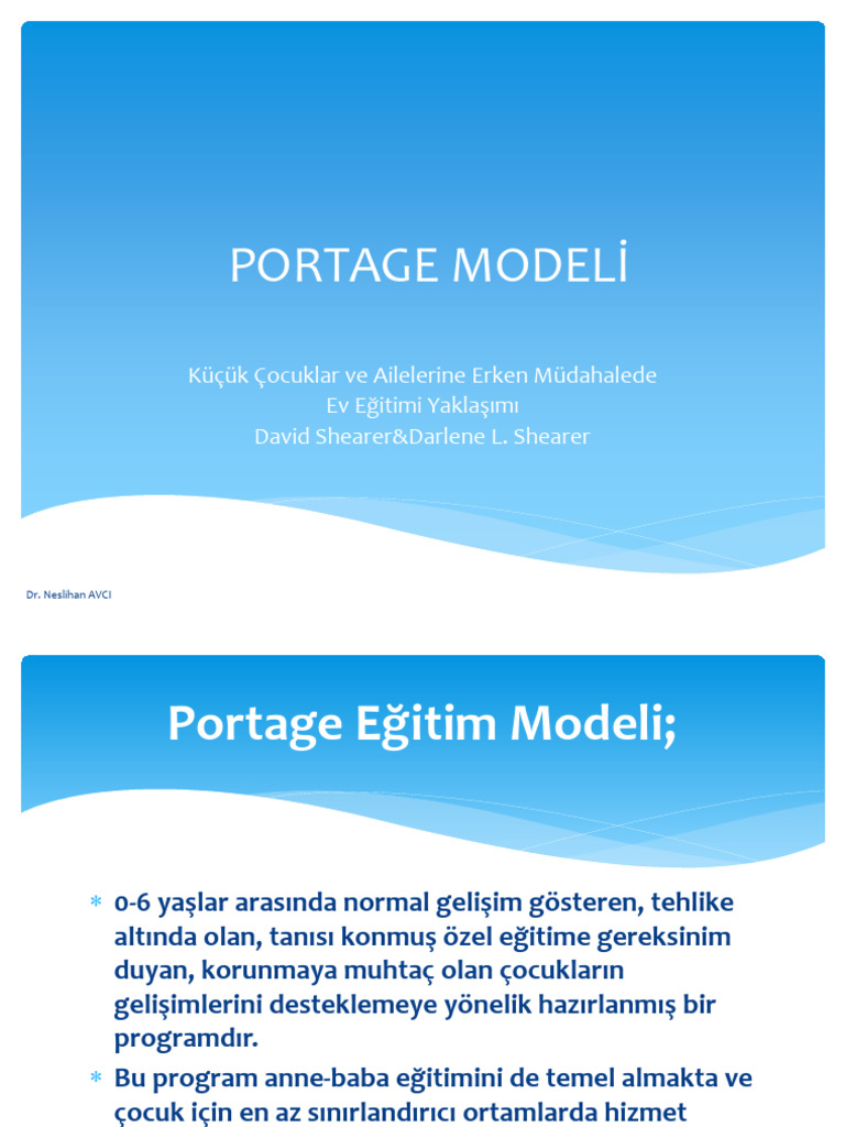 PORTAGE MODELİ Birleştirildi | PDF