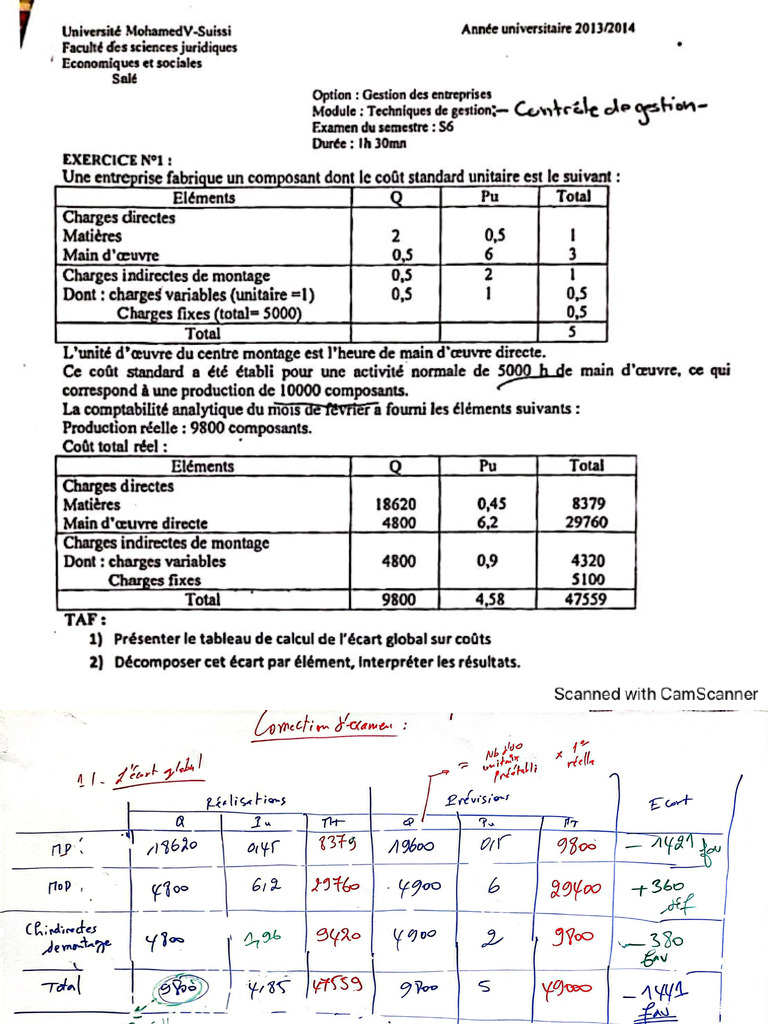 Correction de 1er Exercice | PDF