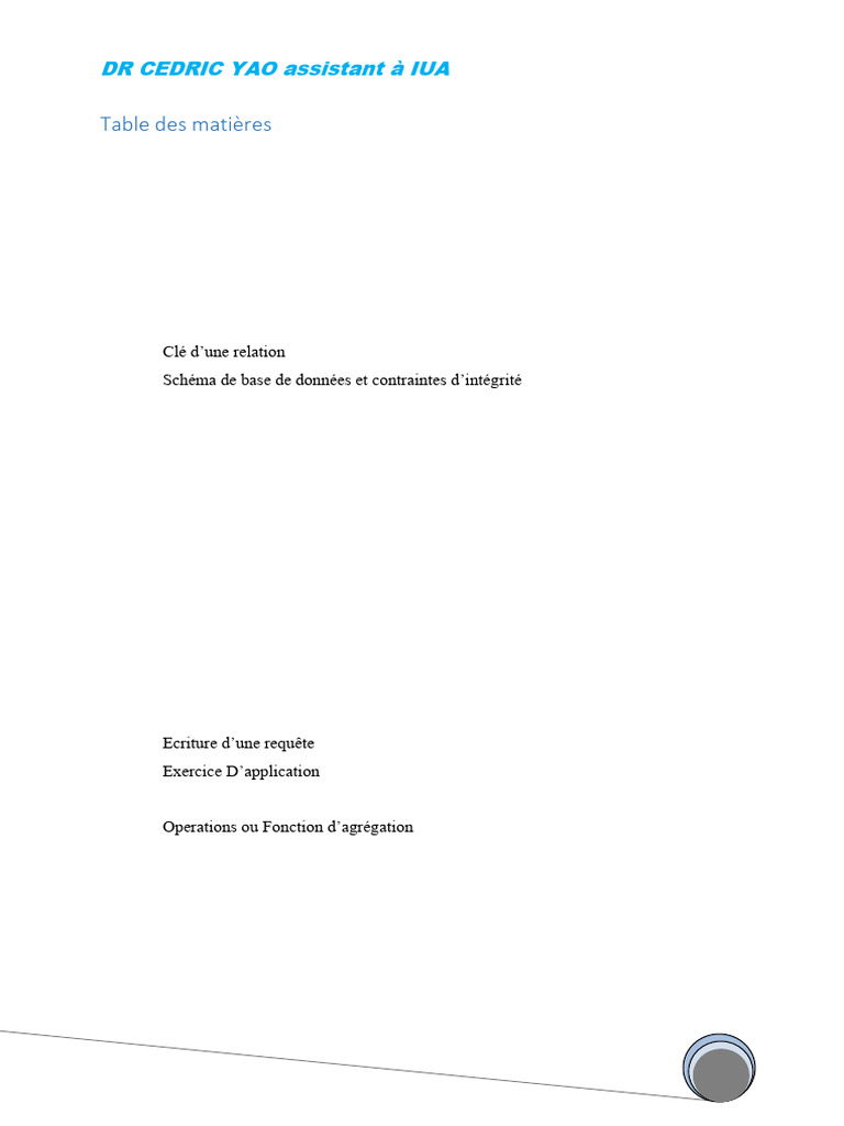 Algèbre Relationnelle et Bases Étudiantes | PDF | Base de données ...