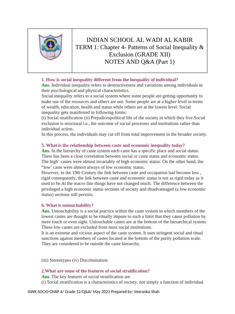 Social Inequality & Exclusion in India | PDF | Dalit | Caste