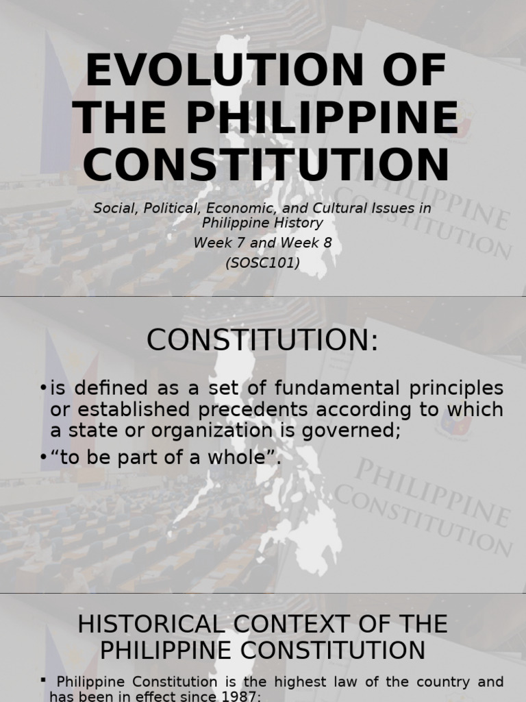 Philippine Constitution Evolution Overview | PDF | Taxes | Philippines