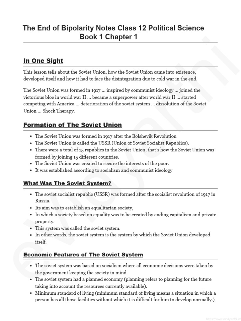 The End of Bipolarity | PDF | Soviet Union | World Politics